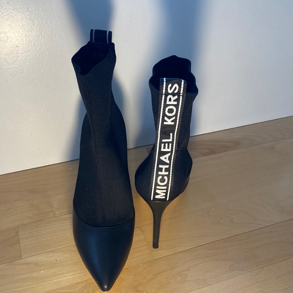 Michael Kors logo heeled ankle boots